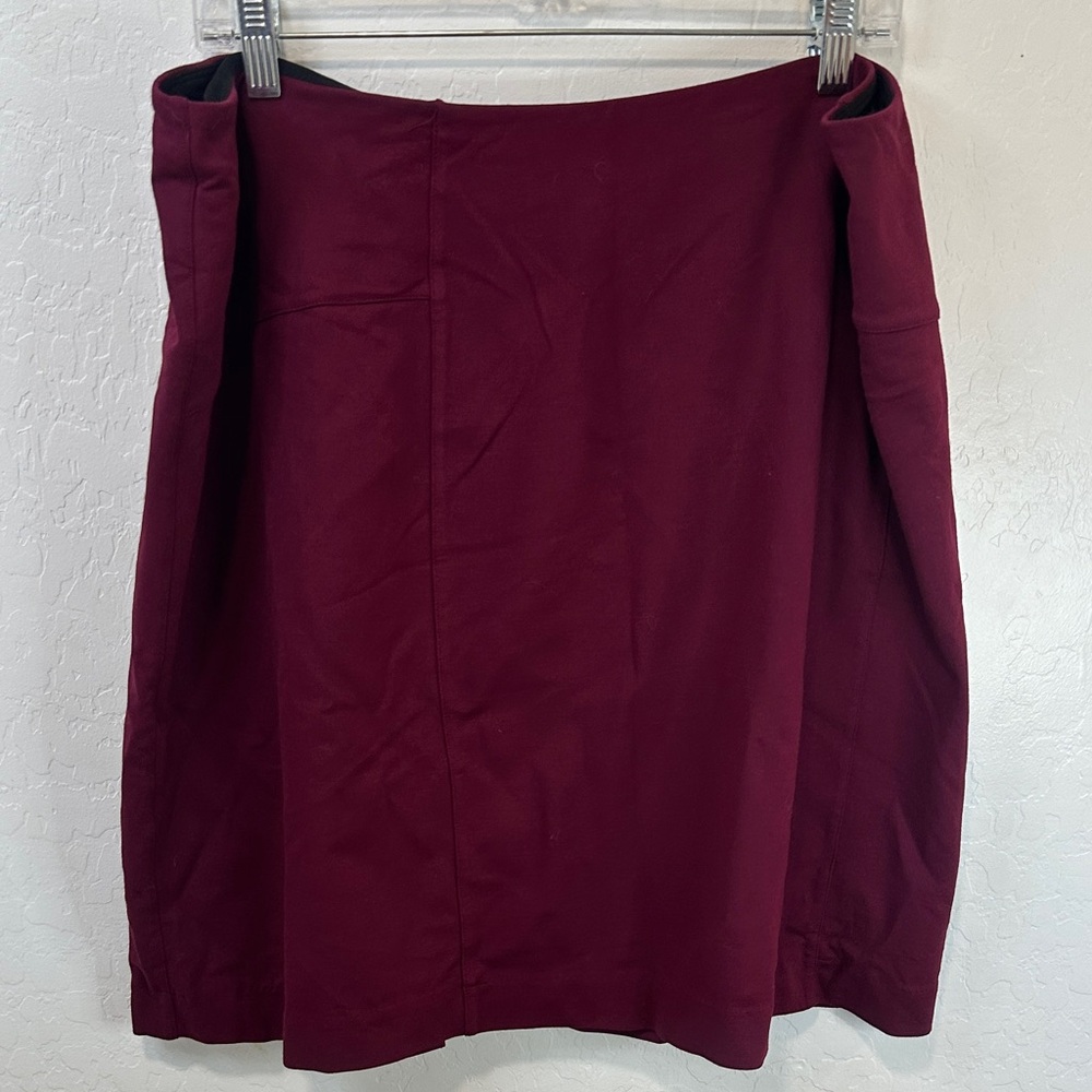 LYSSE women’s plus  2X Burgundy Pencil Skirt viscose career mini‎ stretch